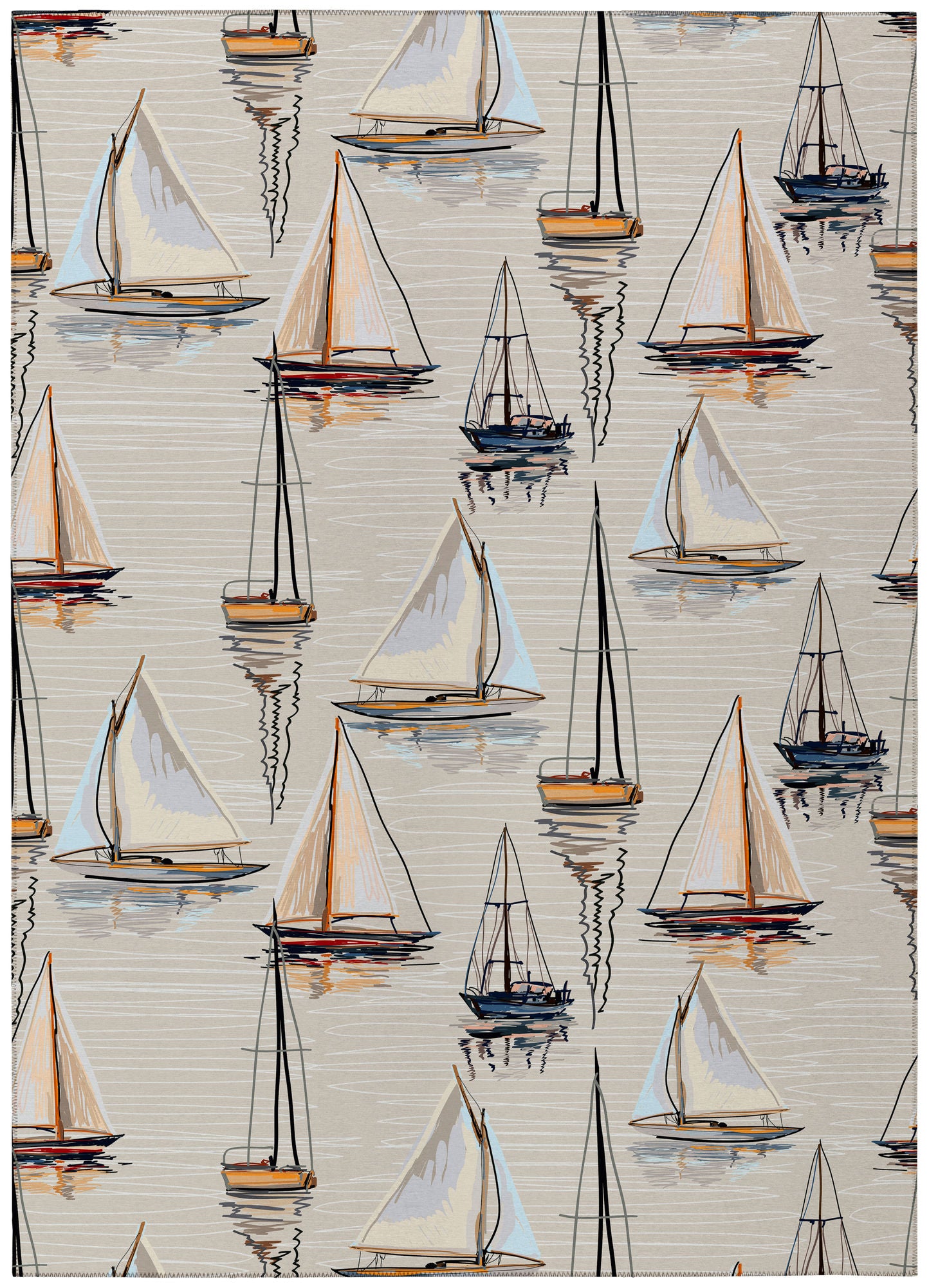 Indoor/Outdoor Harbor HA8 Ivory Washable 10' x 14' Rug