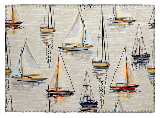 Indoor/Outdoor Harbor HA8 Ivory Washable 1'8" x 2'6" Rug