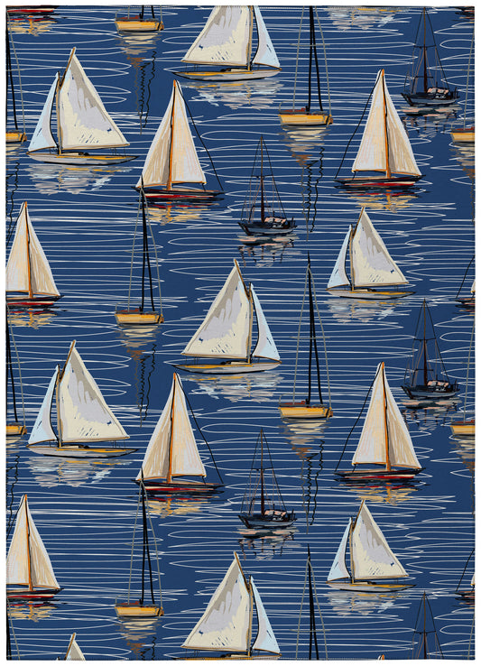 Indoor/Outdoor Harbor HA8 Navy Washable 9' x 12' Rug