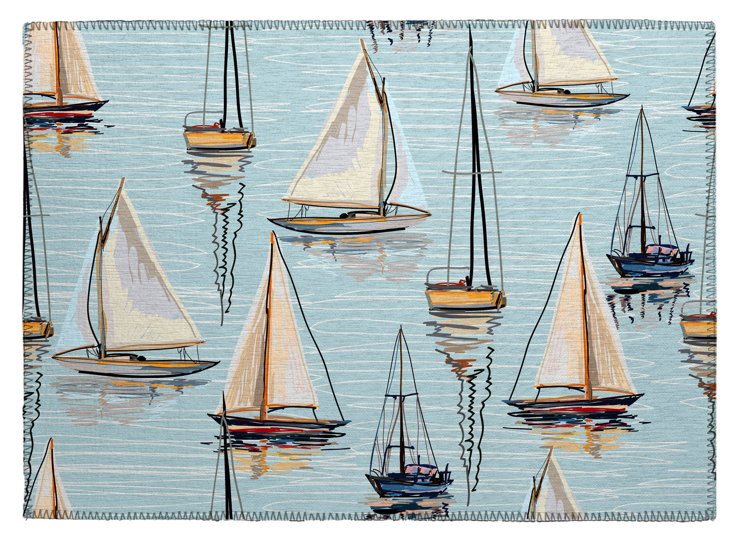 Indoor/Outdoor Harbor HA8 Teal Washable 1'8" x 2'6" Rug