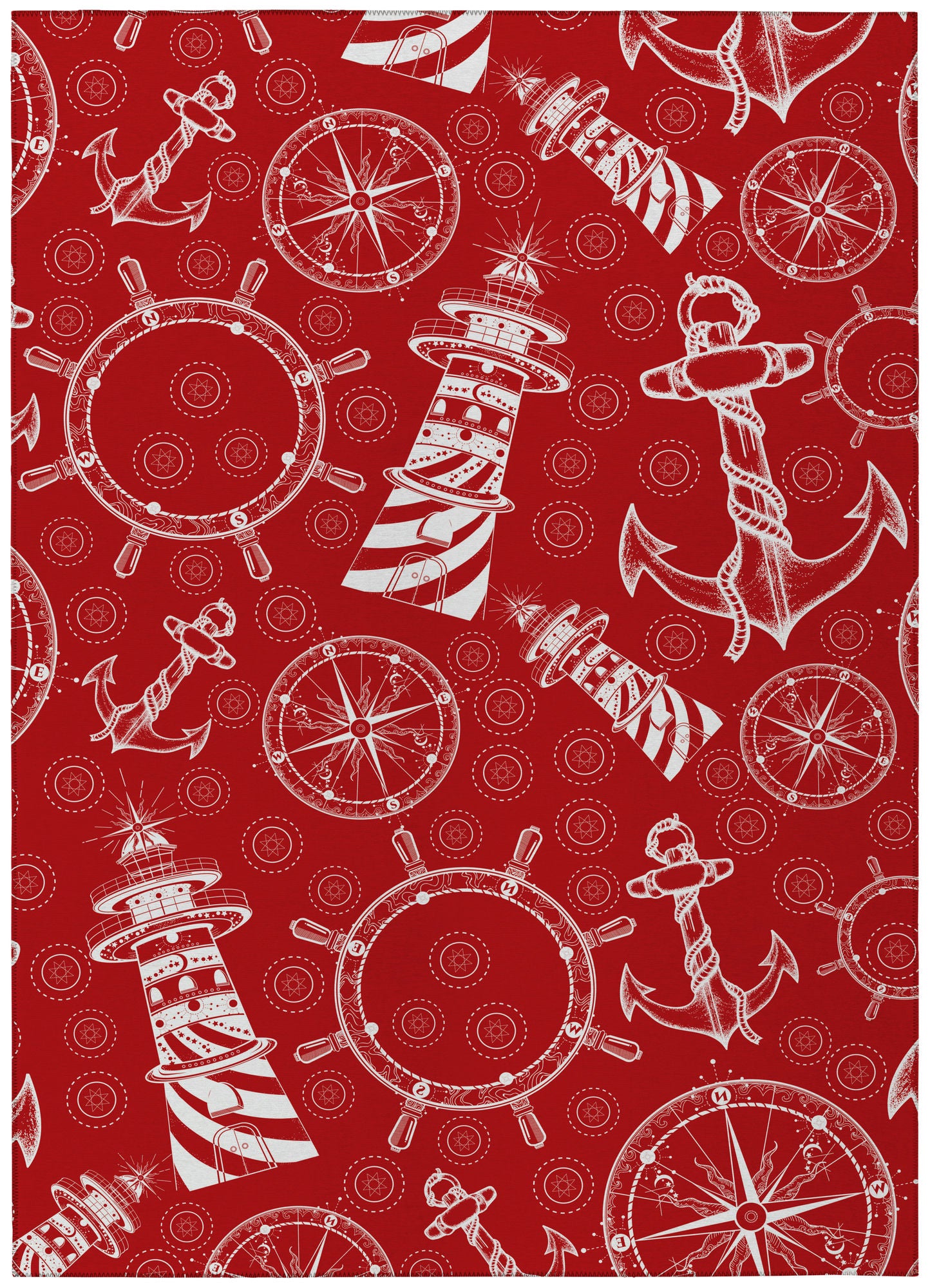 Indoor/Outdoor Harbor HA9 Red Washable 10' x 14' Rug