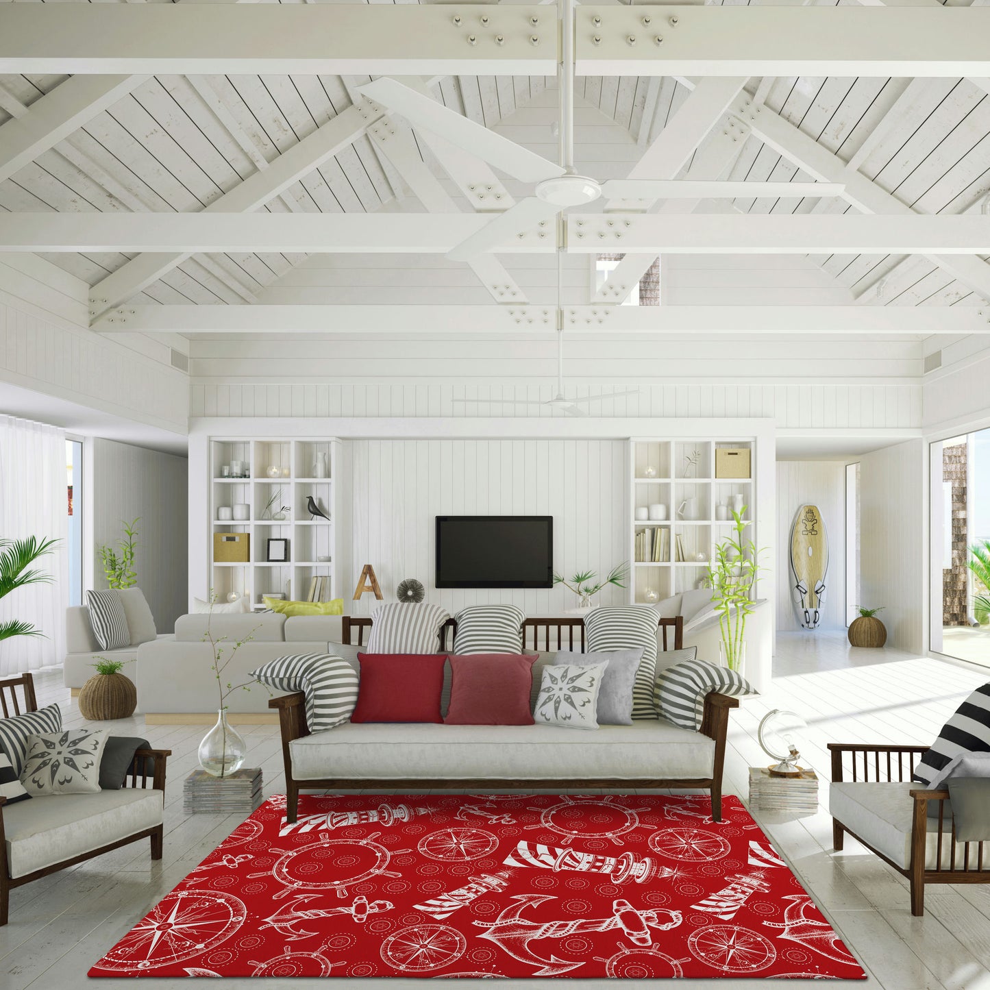 Indoor/Outdoor Harbor HA9 Red Washable 10' x 14' Rug