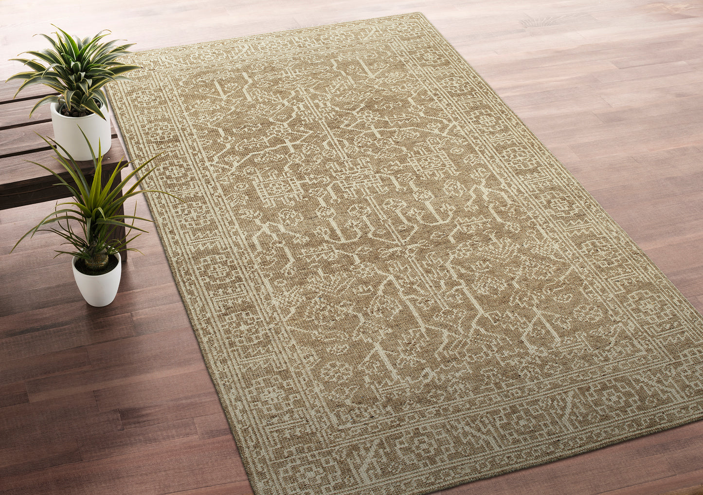Kaleen Herrera Collection Light Khaki Area Rug 9' x 12'