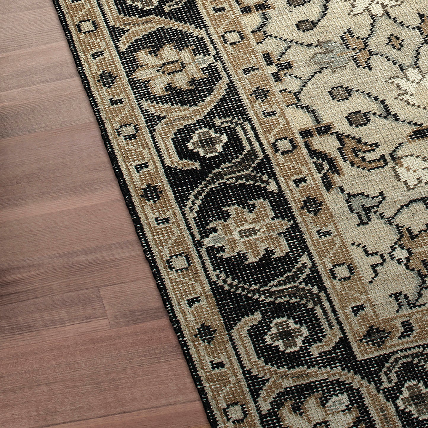Kaleen Herrera Collection Dark Oatmeal Throw Rug 3' x 5'
