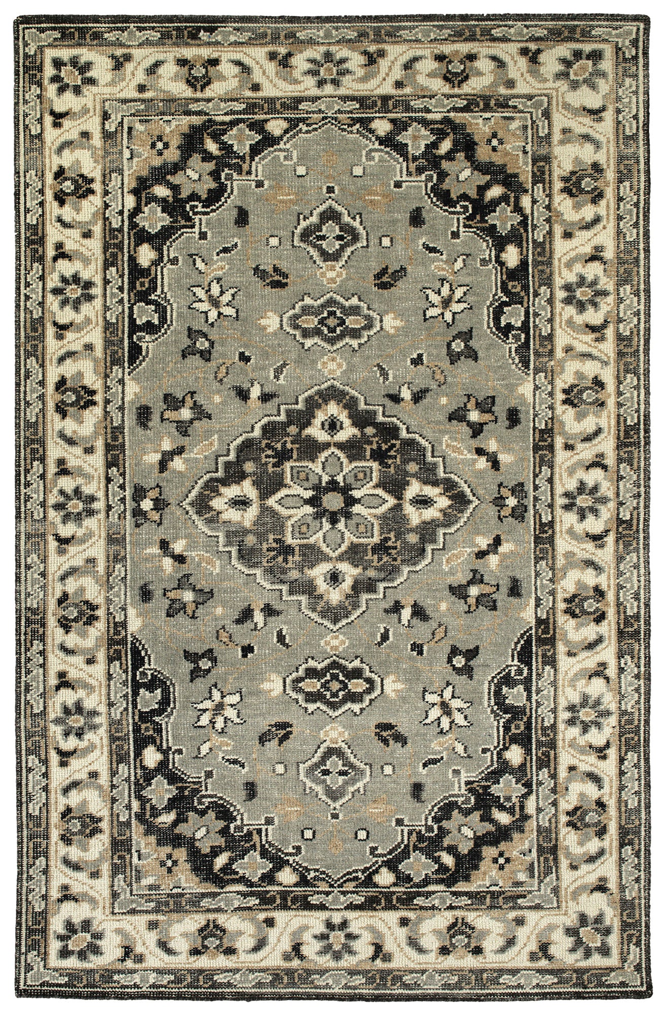 Kaleen Herrera Collection Gray Charcoal Area Rug 8' x 10'