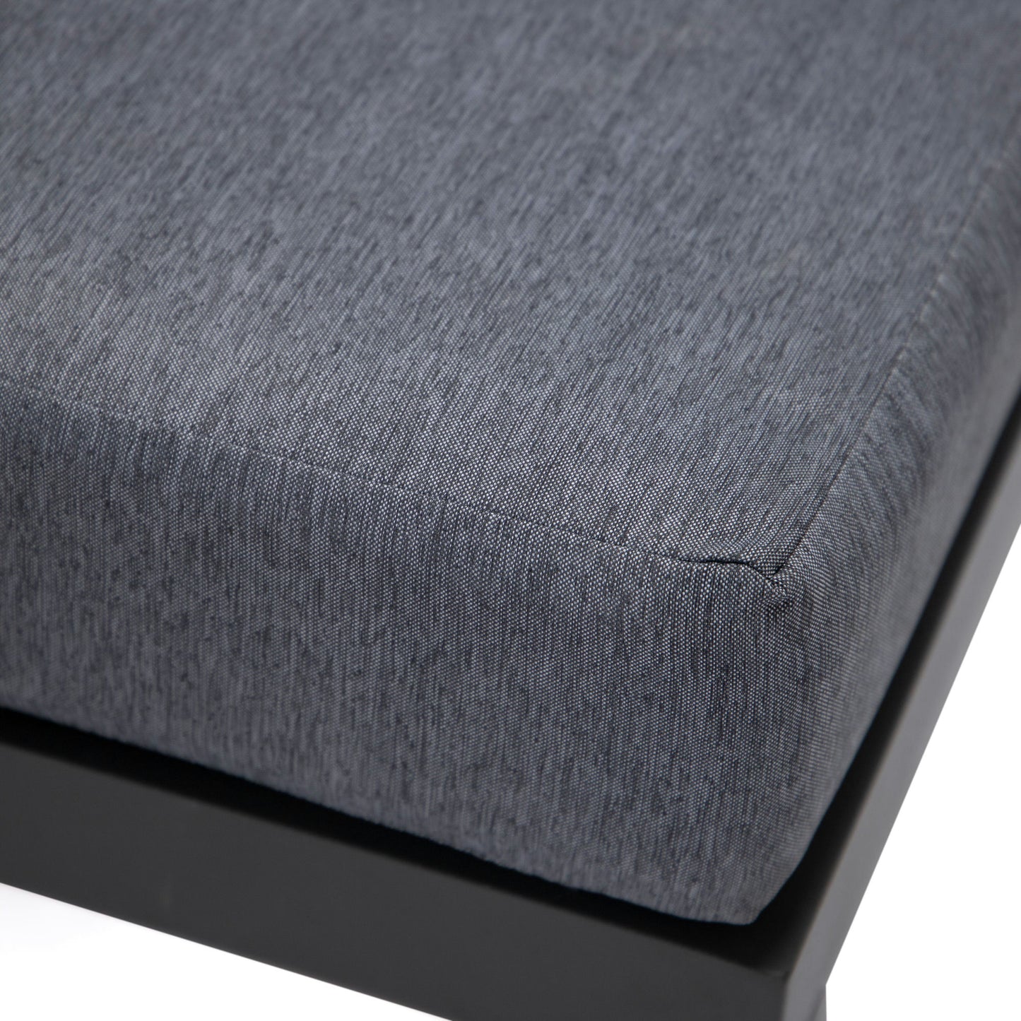 LeisureMod Hamilton 7-Piece Conversation Set With Coffee Table - Charcoal Blue