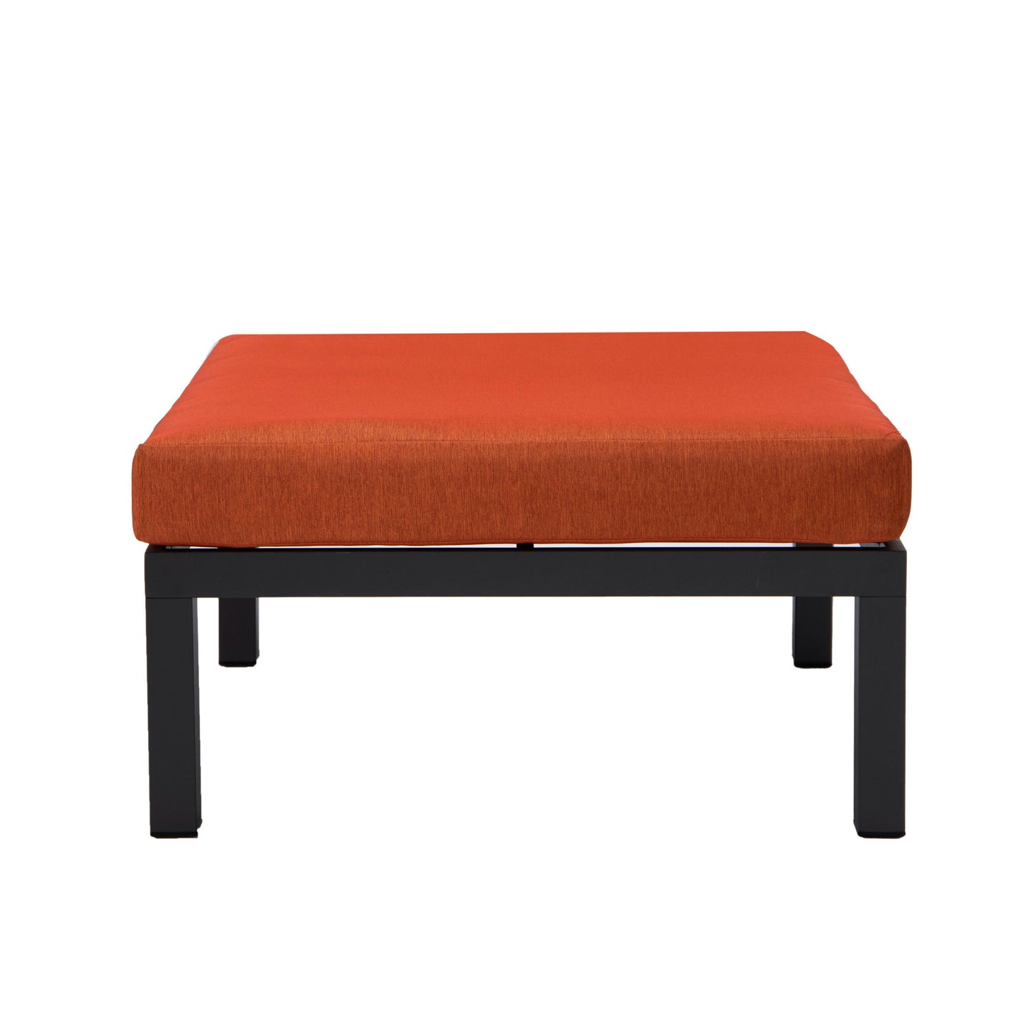 LeisureMod Hamilton 7-Piece Conversation Set With Coffee Table - Orange
