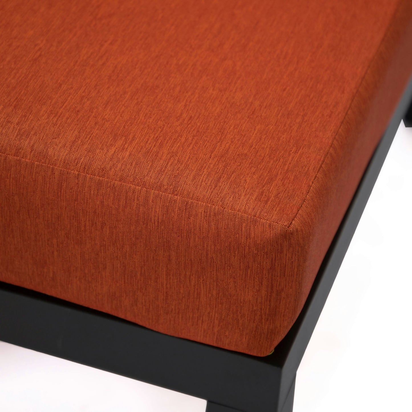 LeisureMod Hamilton 7-Piece Conversation Set With Coffee Table - Orange