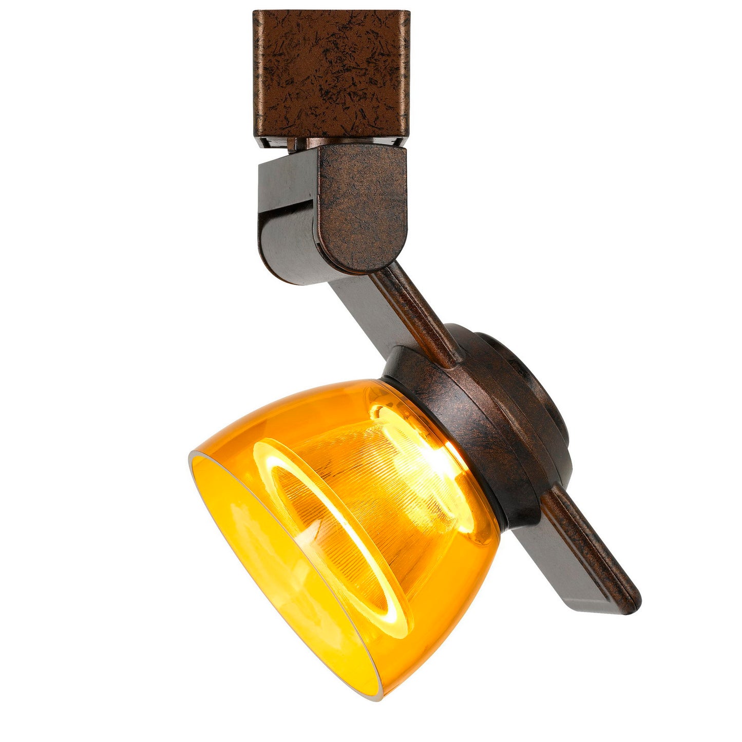 Rust Metal/polycarbonate Led track fixture - Track heads, HT-999RU-AMBCLR
