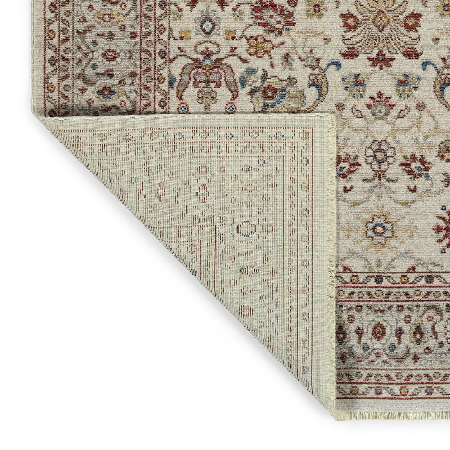 Kaleen Rila Collection Light Ivory Throw Rug 18" x 18"
