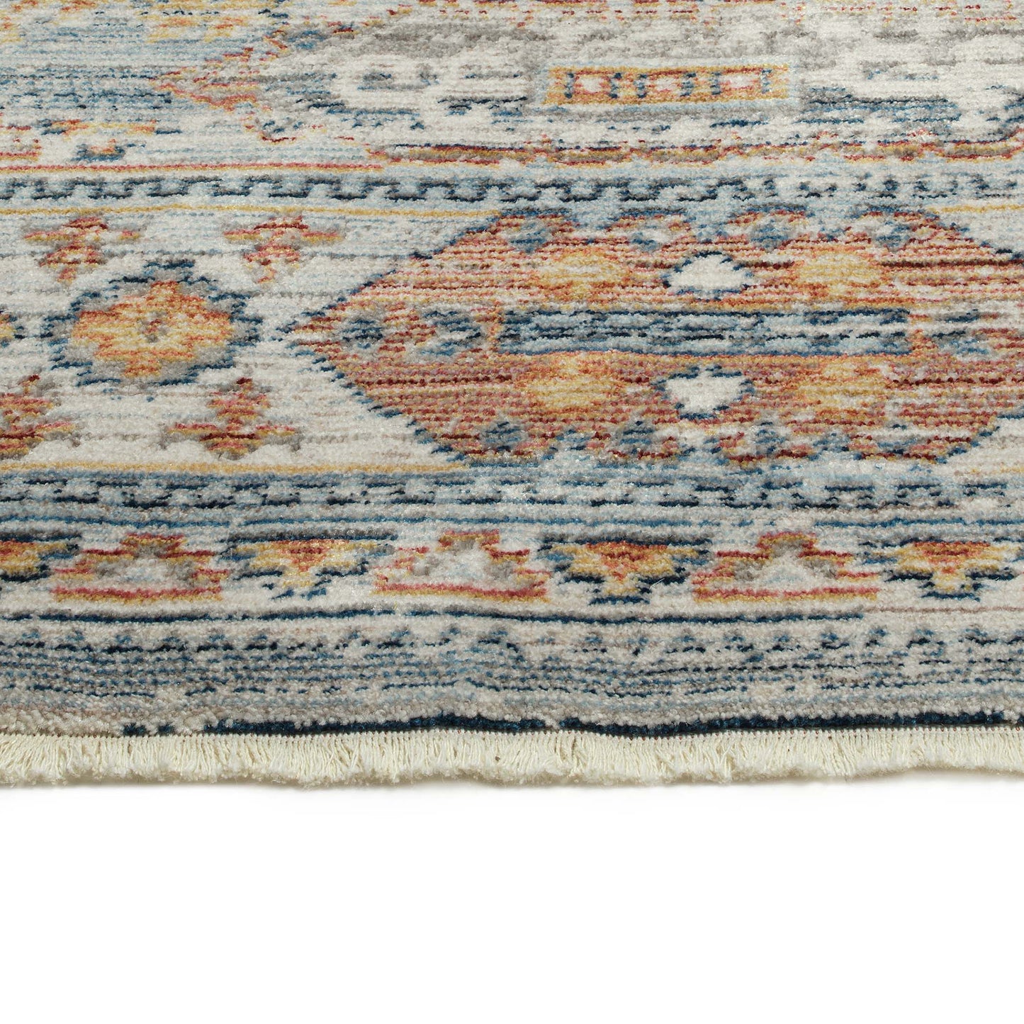 Kaleen Rila Collection Blue Silver Throw Rug 18" x 18"