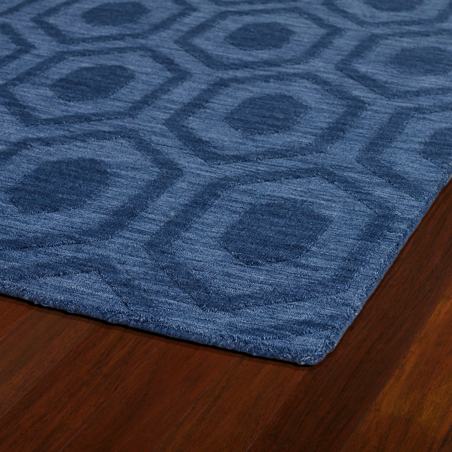 Kaleen Imprints Modern Collection Dark Blue Area Rug 9'6" x 13'6"
