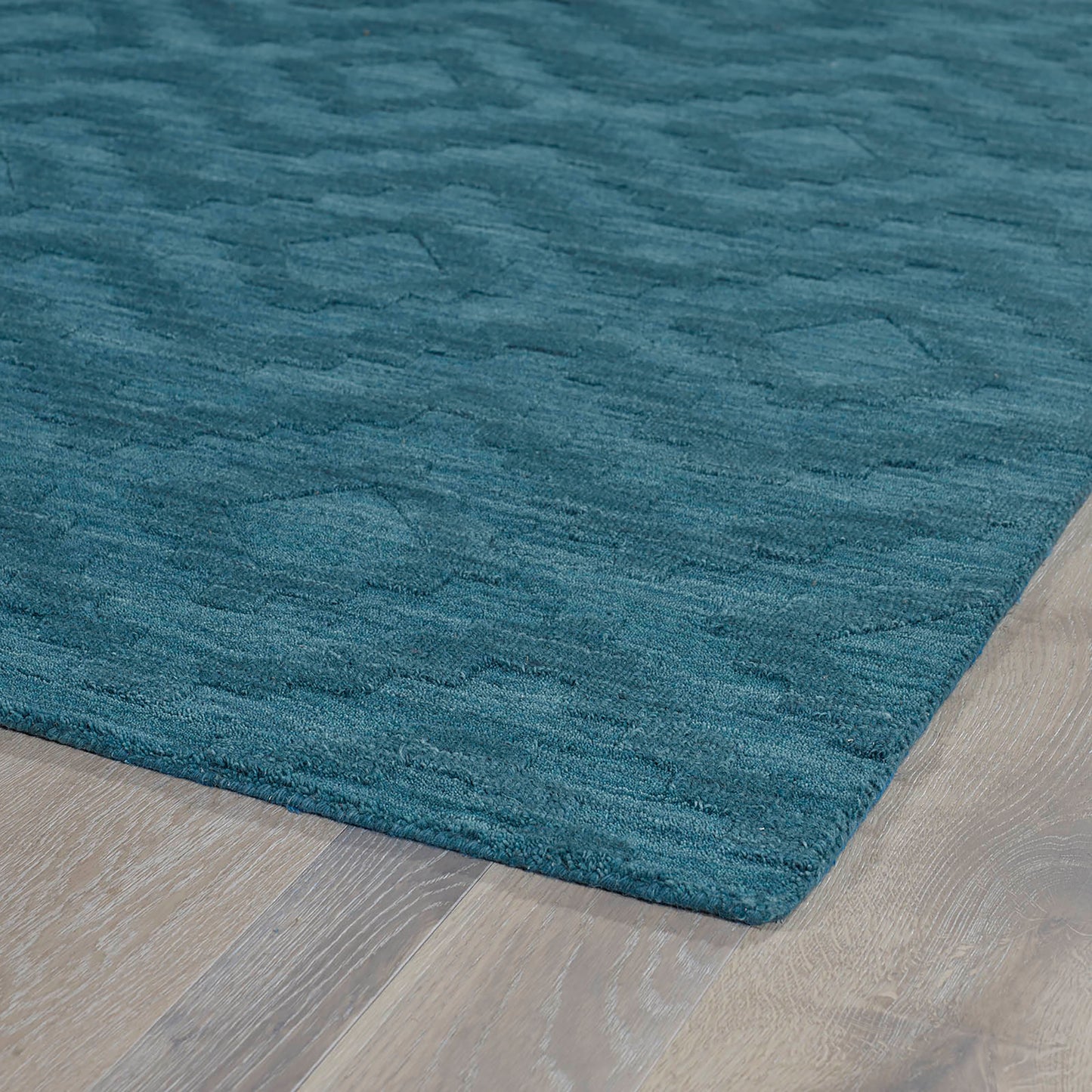 Kaleen Imprints Modern Collection Dark Turquoise Throw Rug 2' x 3'
