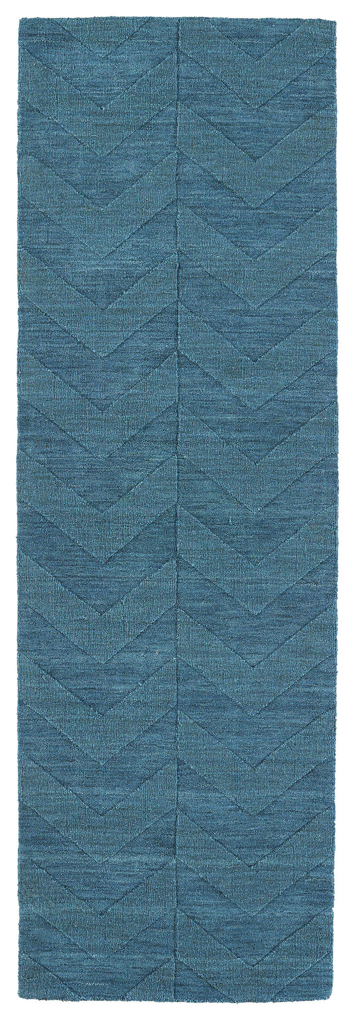 Kaleen Imprints Modern Collection Light Turquoise Runner 2'6" x 8'