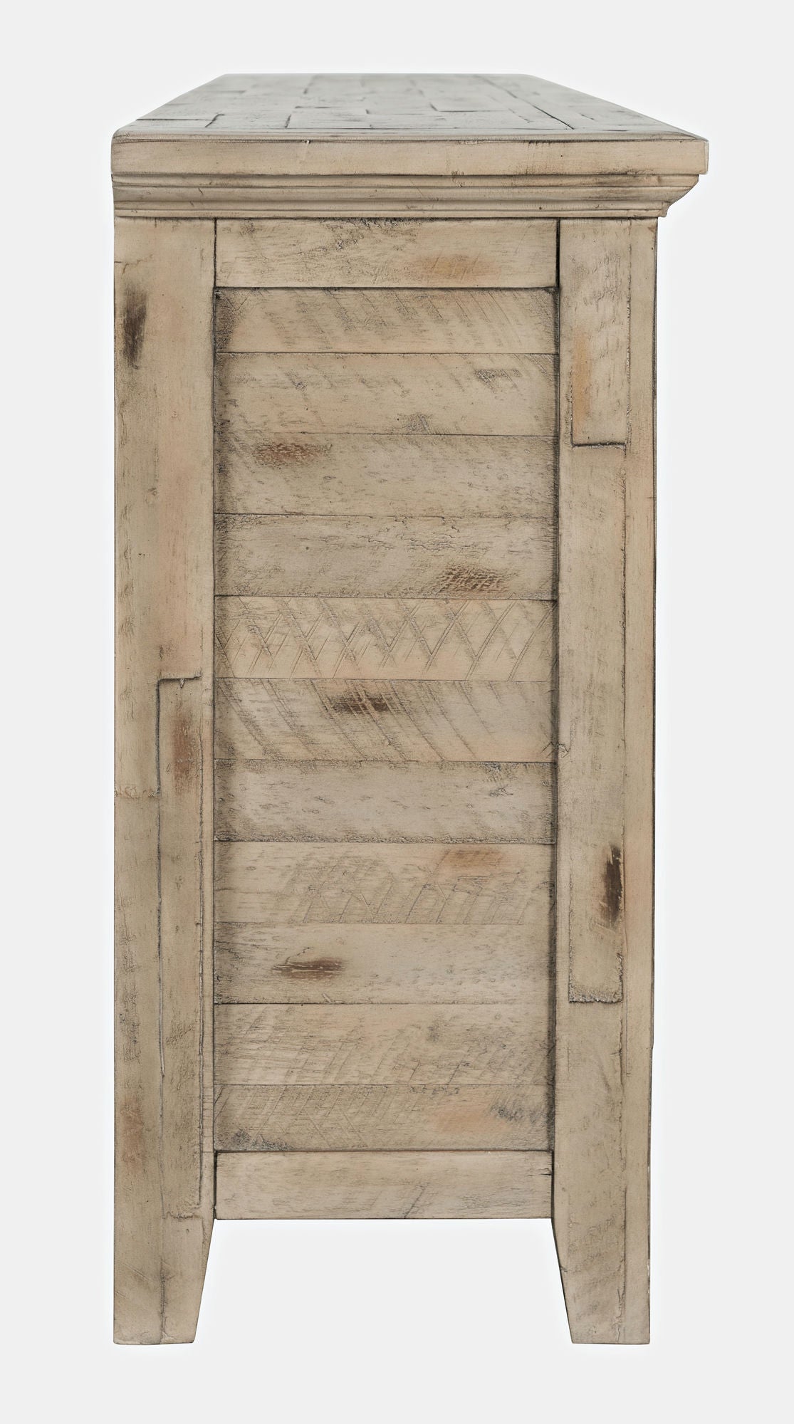 Rustic Shores 70" Coastal Distressed Acacia 6-Door Sideboard Cabinet - Brown