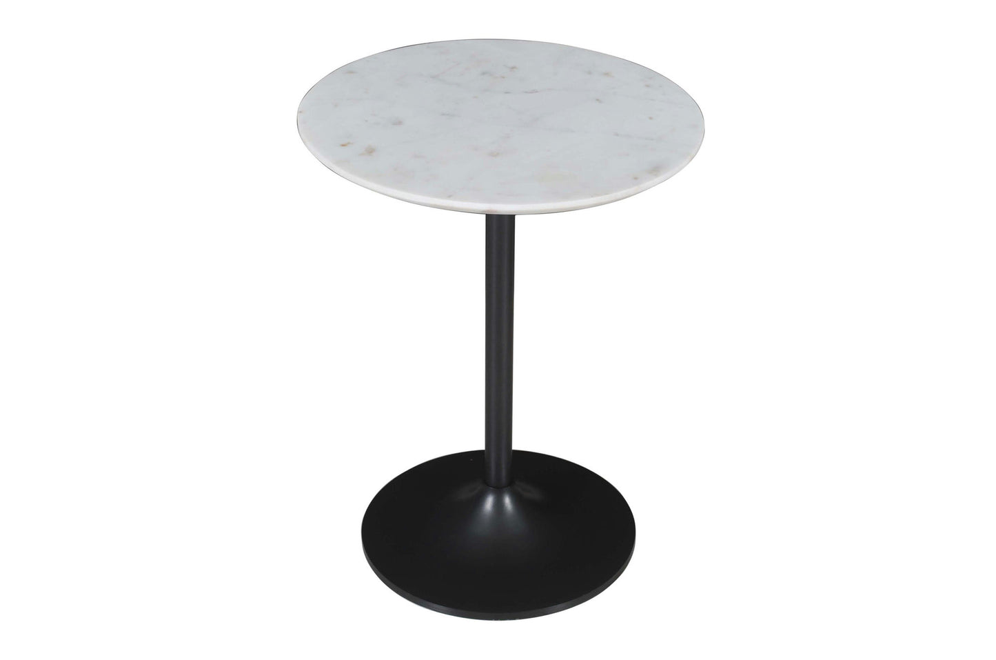 Camille Solid Marble and Iron Accent Tables (Set of 2) - White and Gunmetal