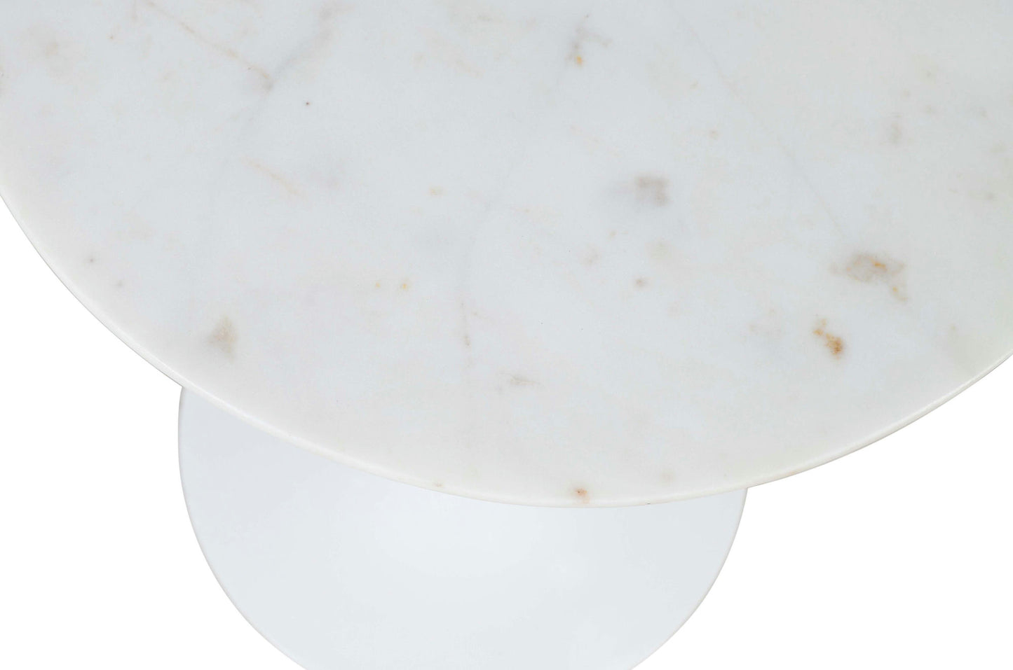 Camille Solid Marble and Iron Modern Luxury Accent Tables (Set of 2) - White