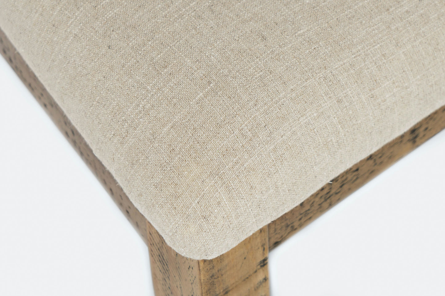 Telluride Seven Piece Rustic Distressed Pine 127" Extendable Dining Set - Gold