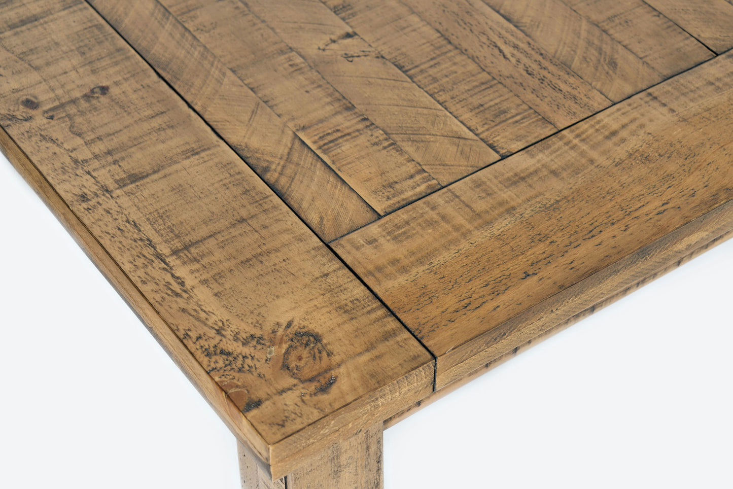 Telluride Rustic Distressed Pine 78" Seven-Piece Dining Set