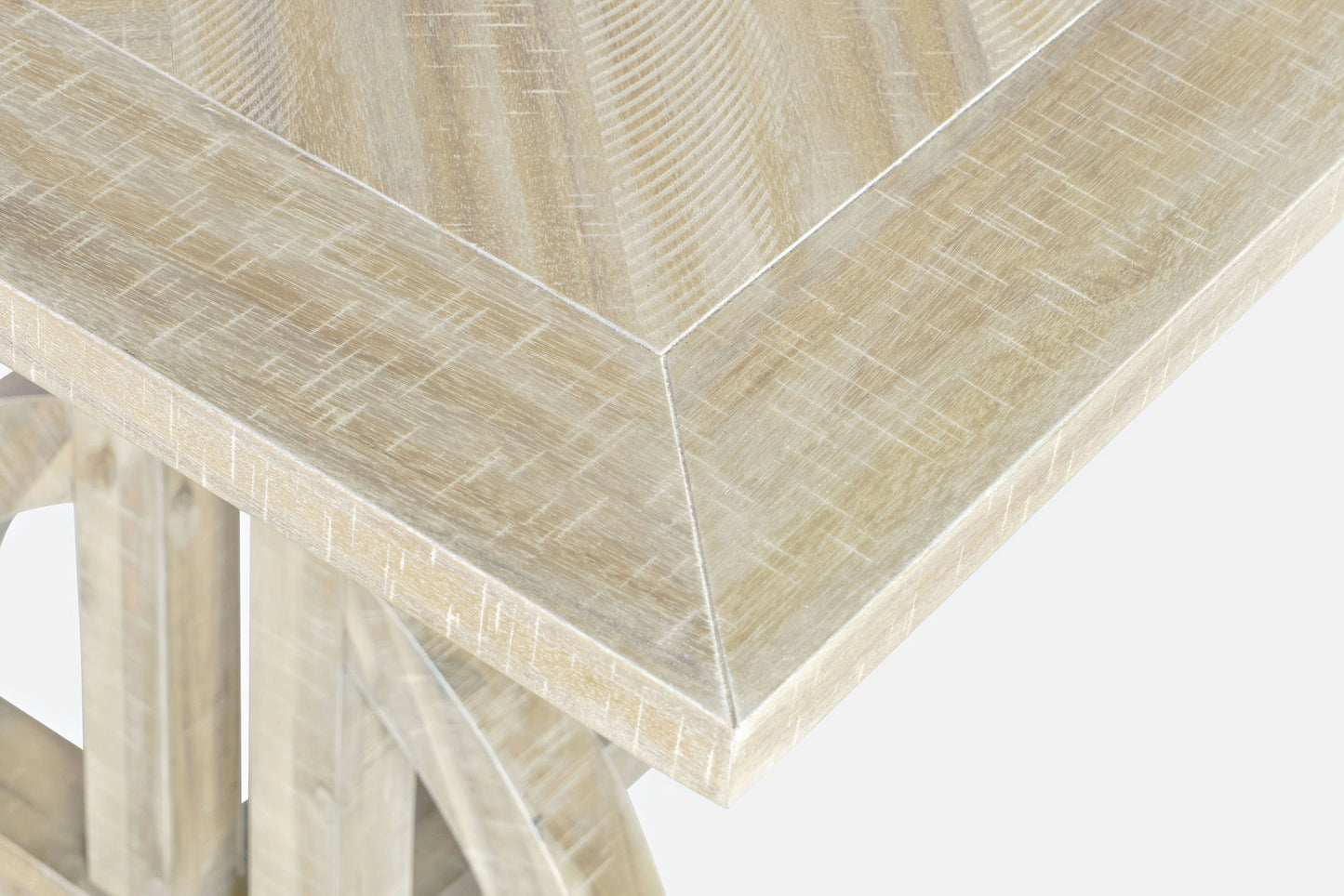 Fairview Distressed 78" 7-Piece Upholstered Counter Height Dining Set