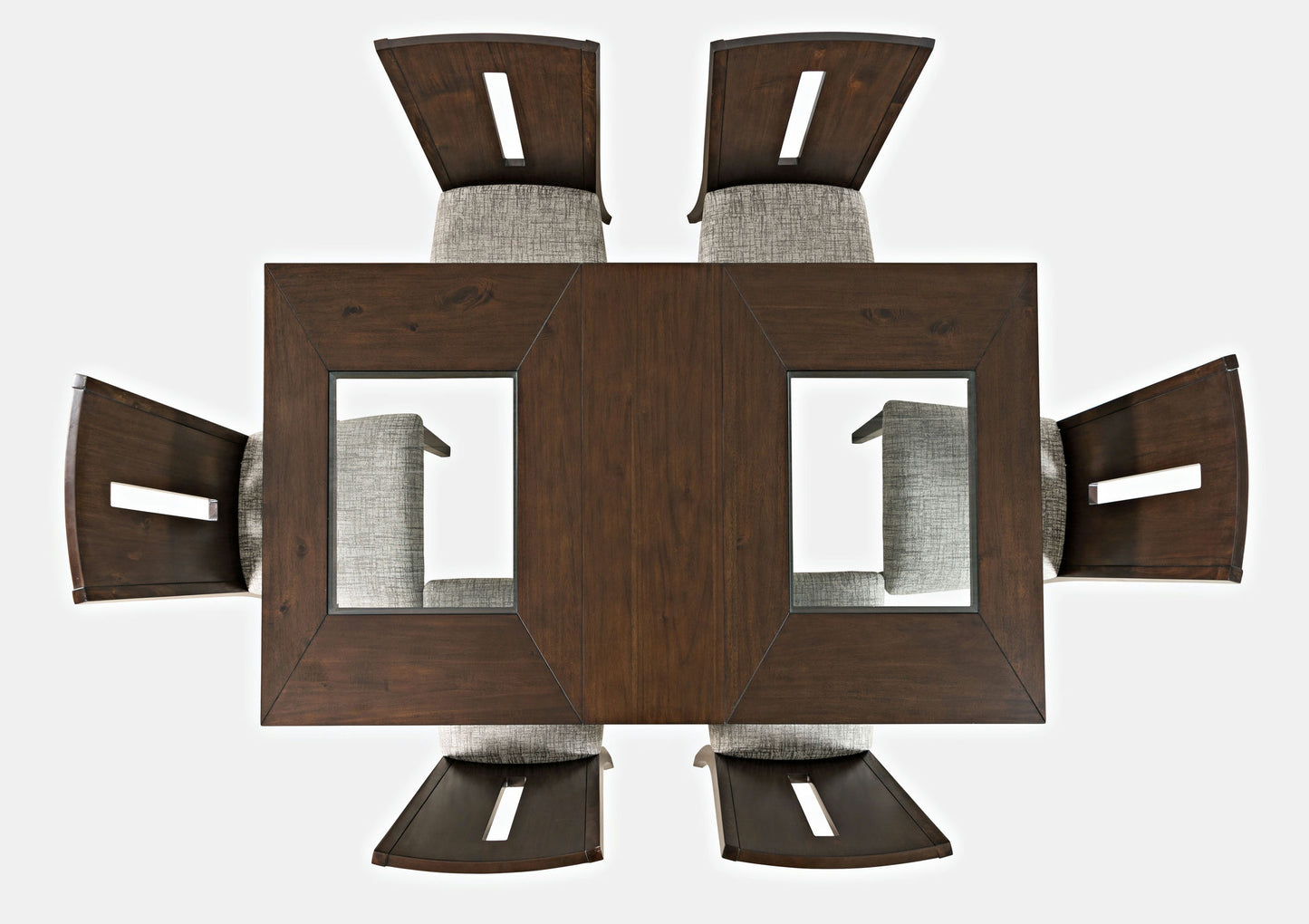 Urban Icon 66" Seven-Piece Dining Set with Upholstered Chairs - Merlot