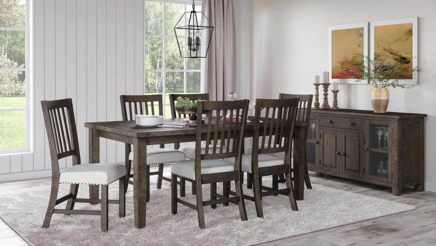Willow Creek Rustic Distressed 78" Seven-Piece Dining Set