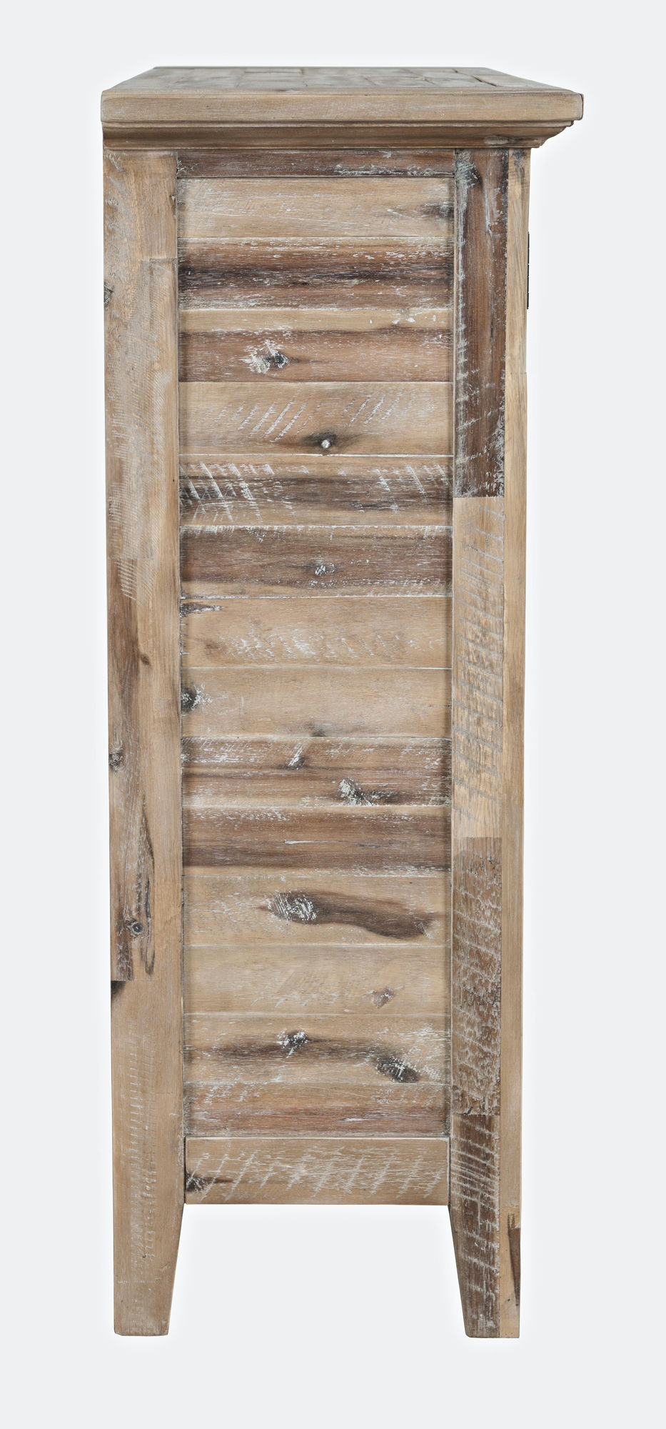 Rustic Shores 32" Coastal Distressed Acacia Two-Door Accent Cabinet - Grey Wash