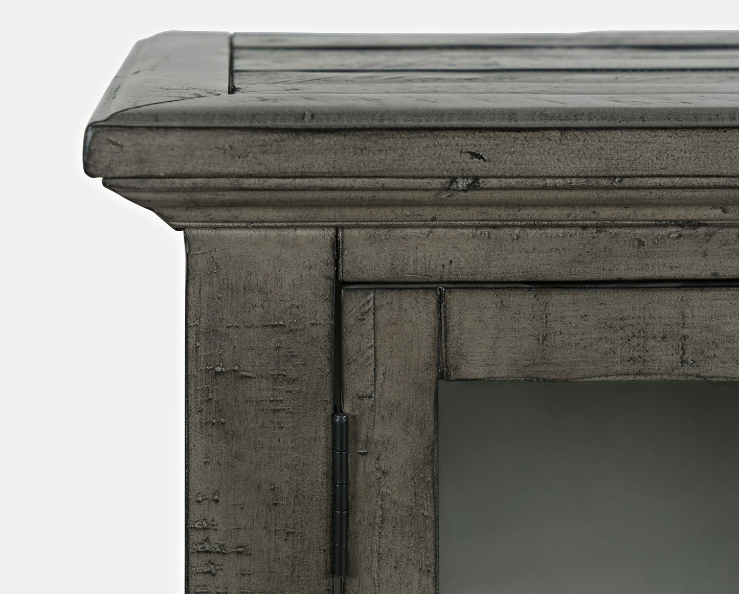 Rustic Shores 32" Coastal Distressed Acacia Two-Door Accent Cabinet - Stone