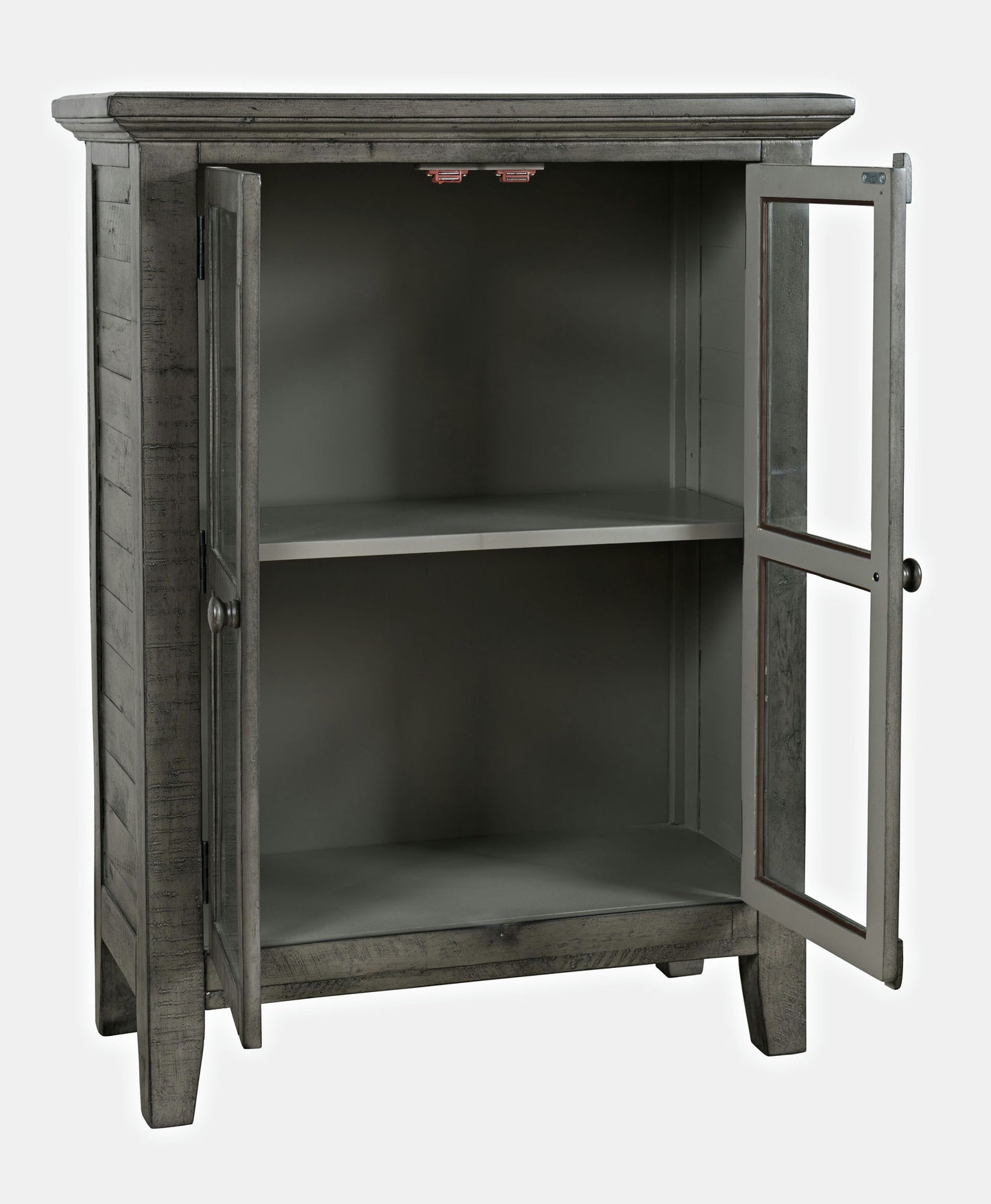 Rustic Shores 32" Coastal Distressed Acacia Two-Door Accent Cabinet - Stone
