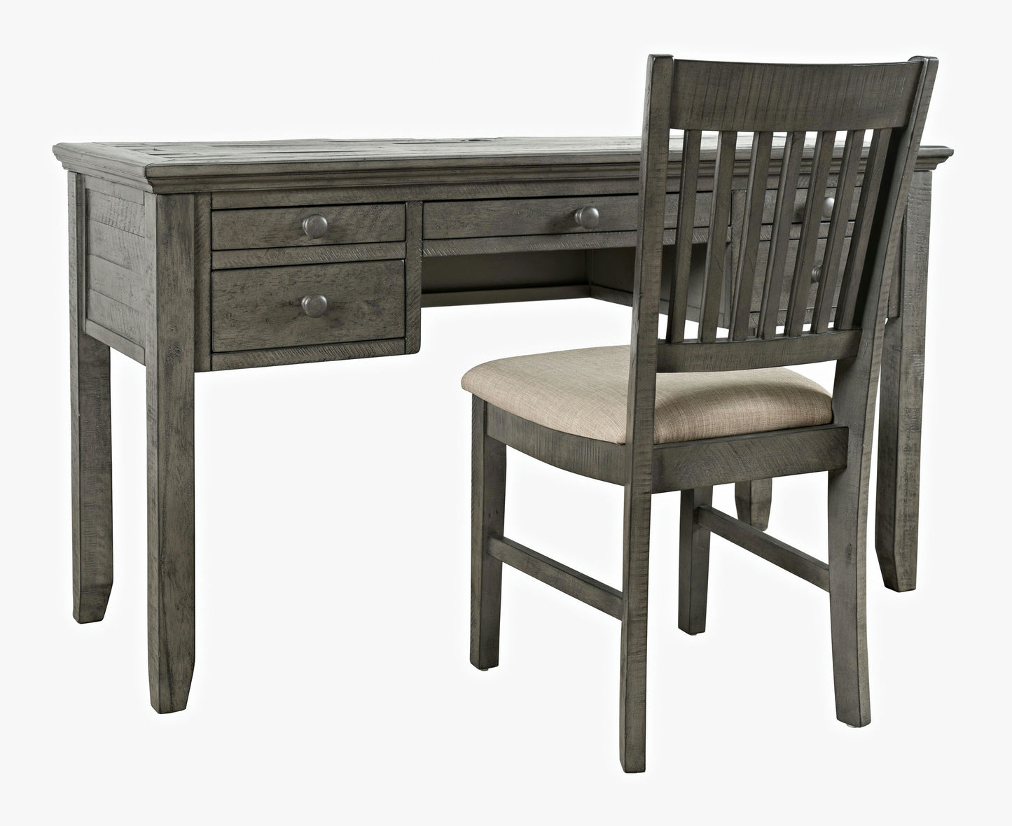 Rustic Shores Coastal Style USB Charging Desk and Chair Set - Stone