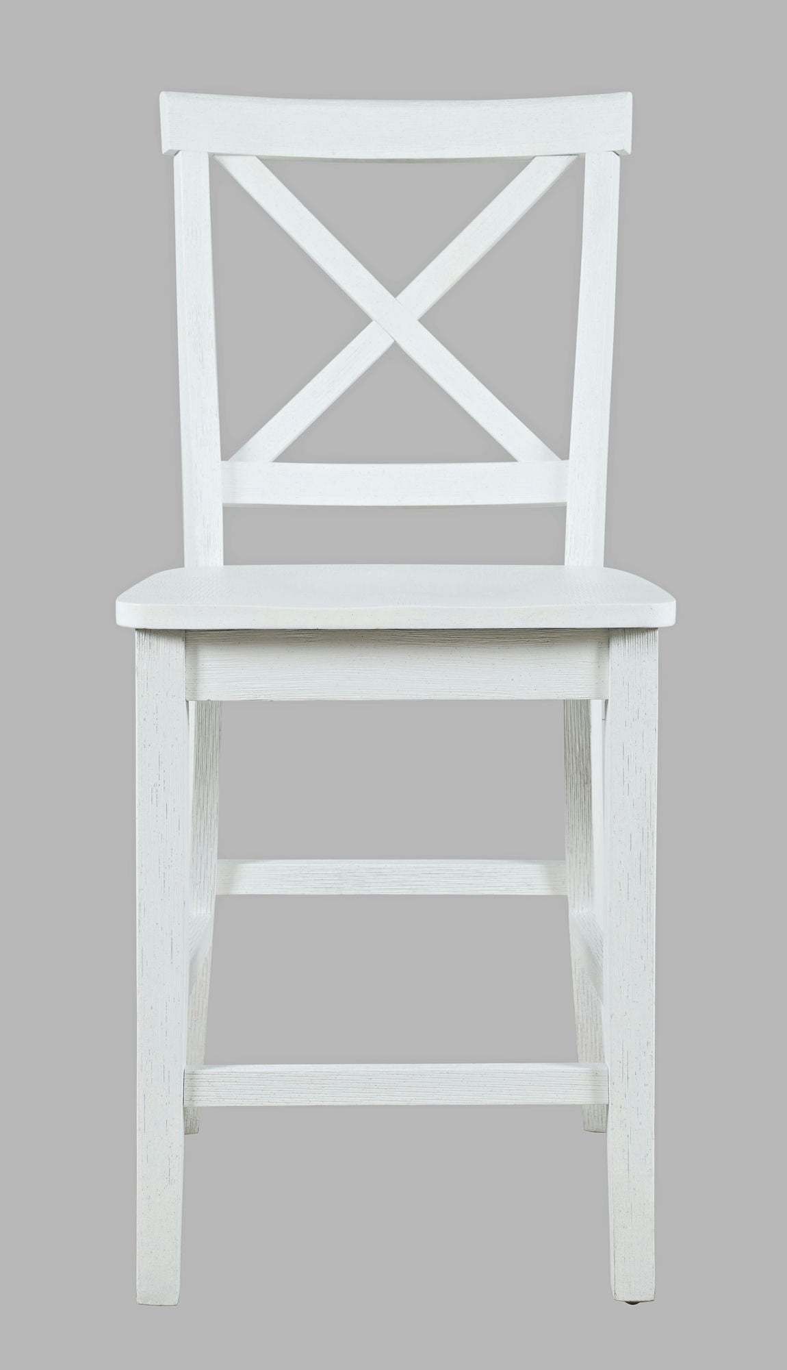 Eastern Tides X-Back Counter Barstool (Set of 2) - Brushed White