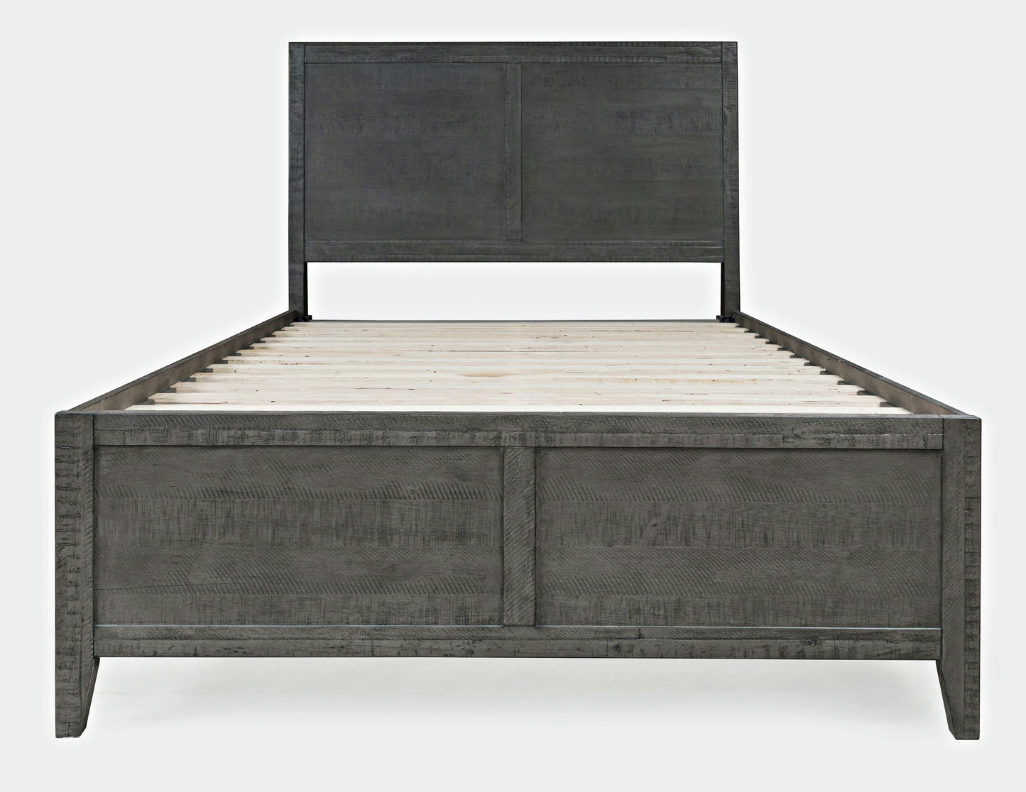 Maxton Contemporary Coastal Distressed Acacia Full Size Bed - Stone