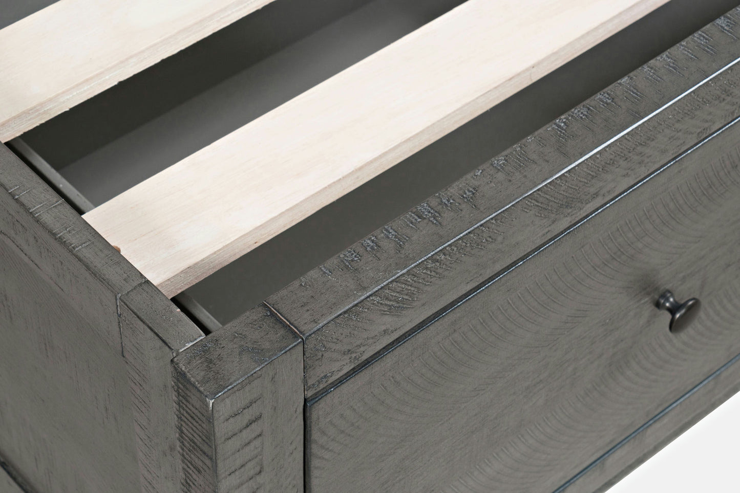 Maxton Coastal Distressed Acacia Full Size Bed with Storage Drawers - Stone