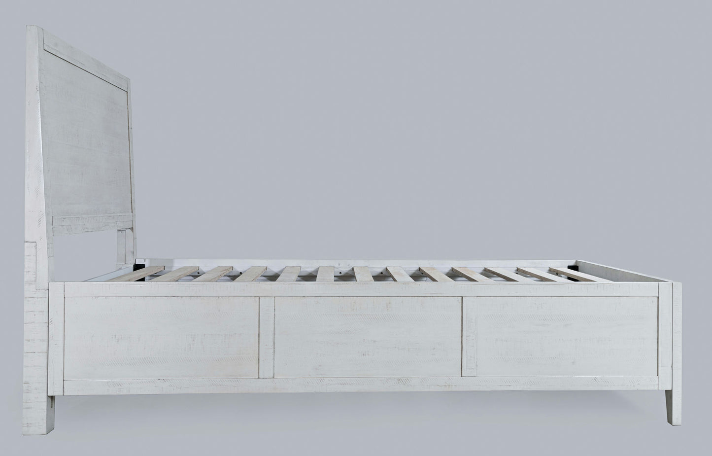 Maxton Contemporary Coastal Distressed Acacia Full Size Bed - Ivory