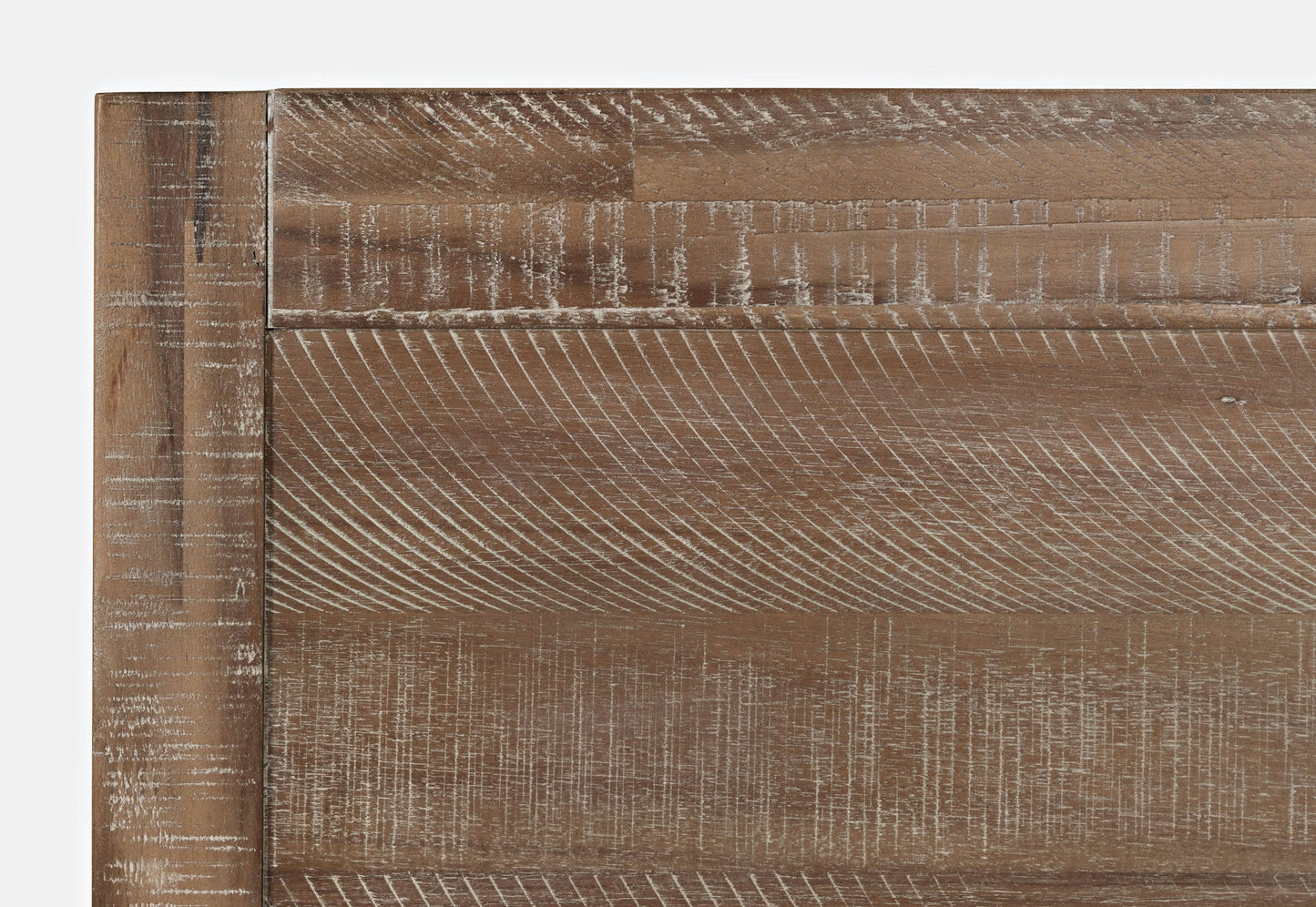 Maxton Contemporary Coastal Distressed Acacia Full Size Bed - Wash Brown