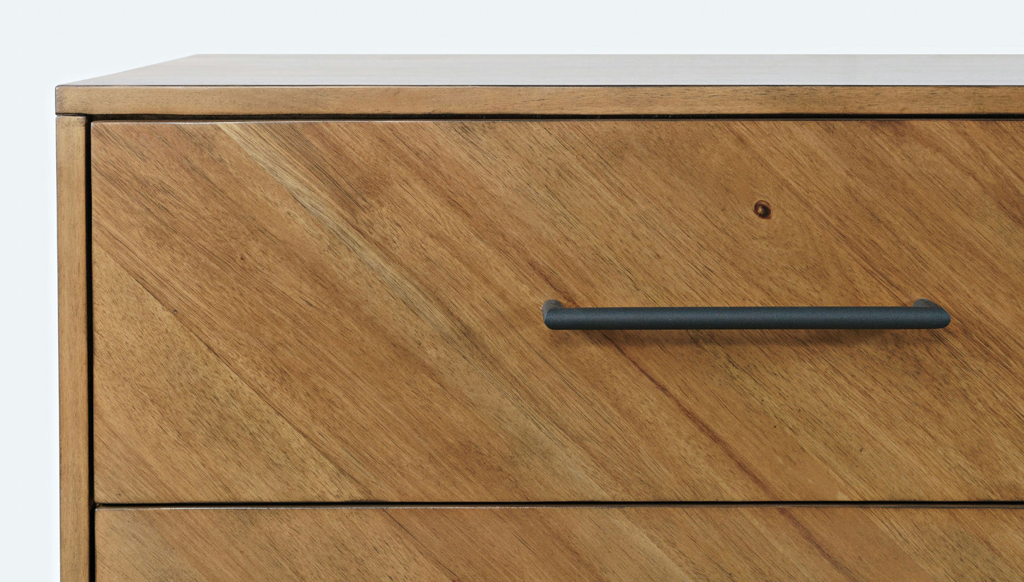 Eloquence 62" Dresser with Metal Hardware and Storage Drawers - Natural