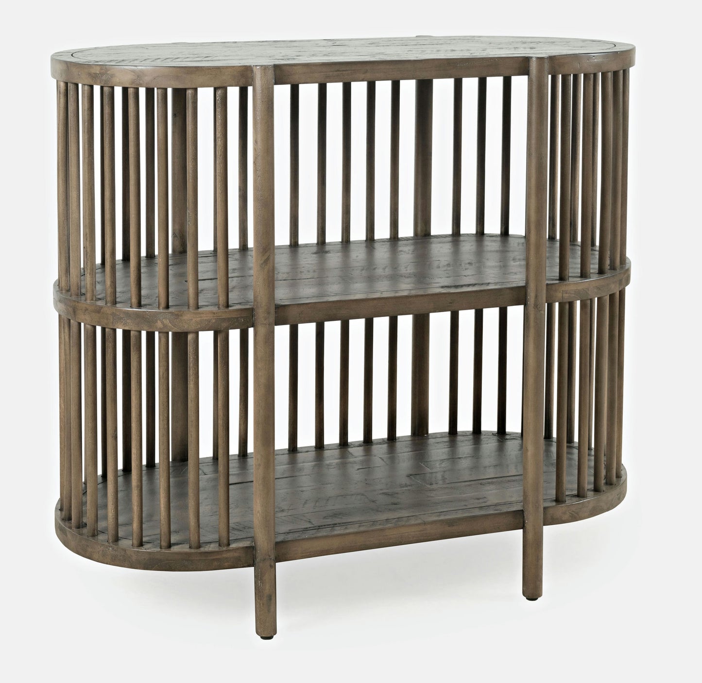 Rhapsody Mid-Century Modern 36" Open Storage Console Bookcase - Chestnut