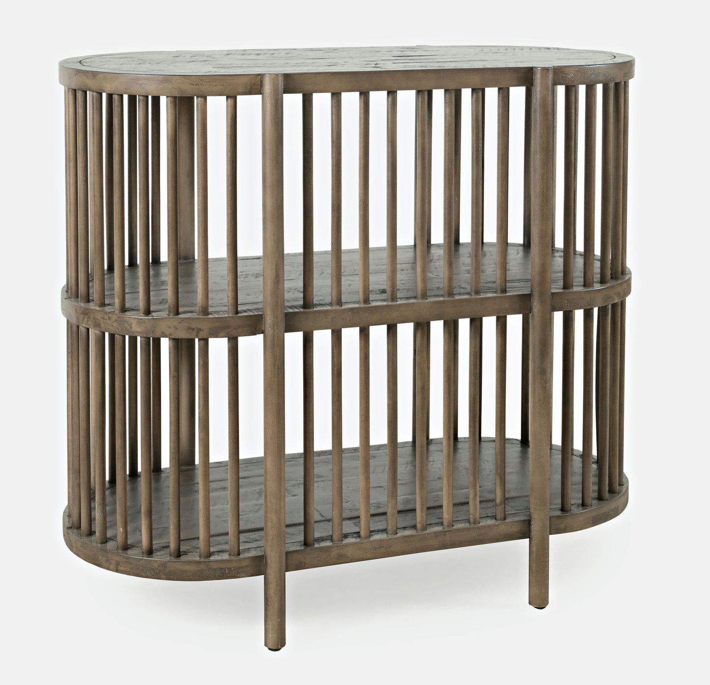 Rhapsody Mid-Century Modern 36" Open Storage Console Bookcase - Chestnut