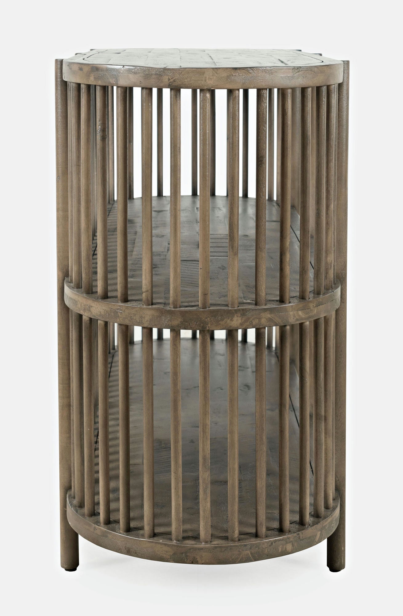 Rhapsody Mid-Century Modern 72" Open Storage Sideboard Cabinet - Chestnut