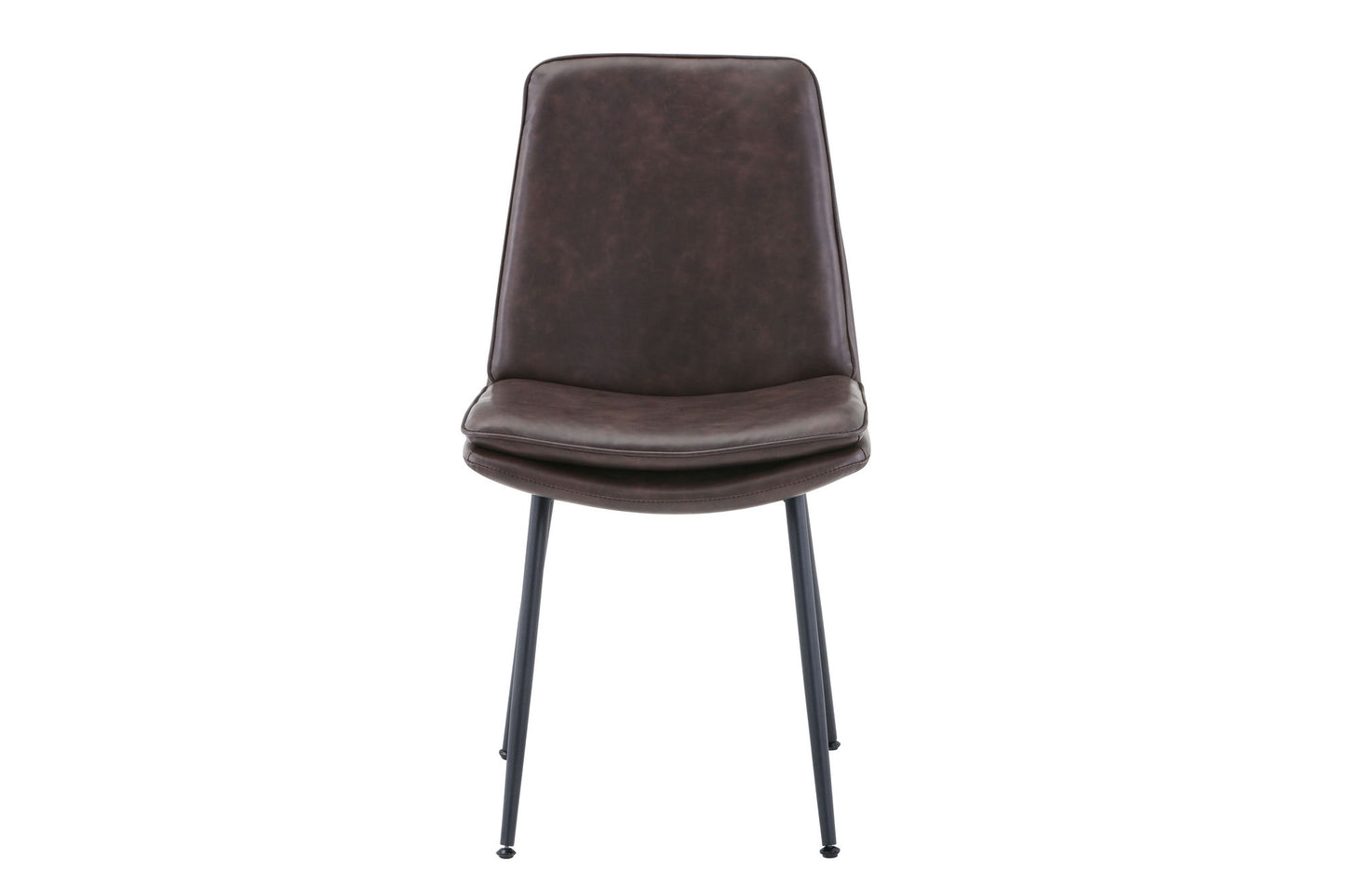 Draper Mid-Century Modern Upholstered Faux Leather Dining Chair (Set of 4)