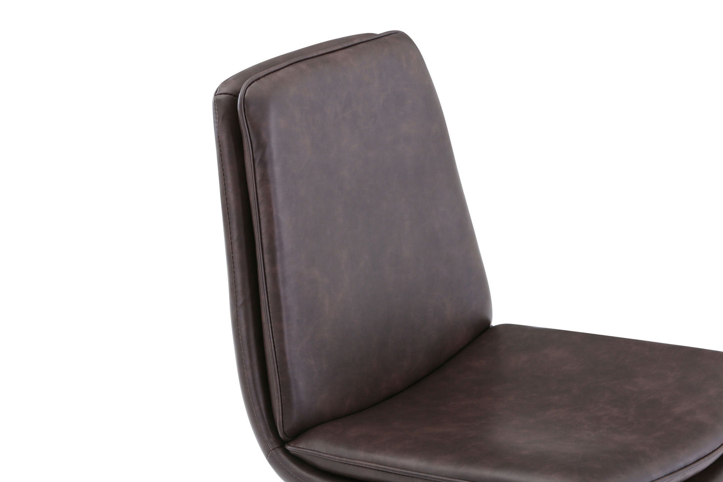 Draper Mid-Century Modern Upholstered Faux Leather Dining Chair (Set of 4)