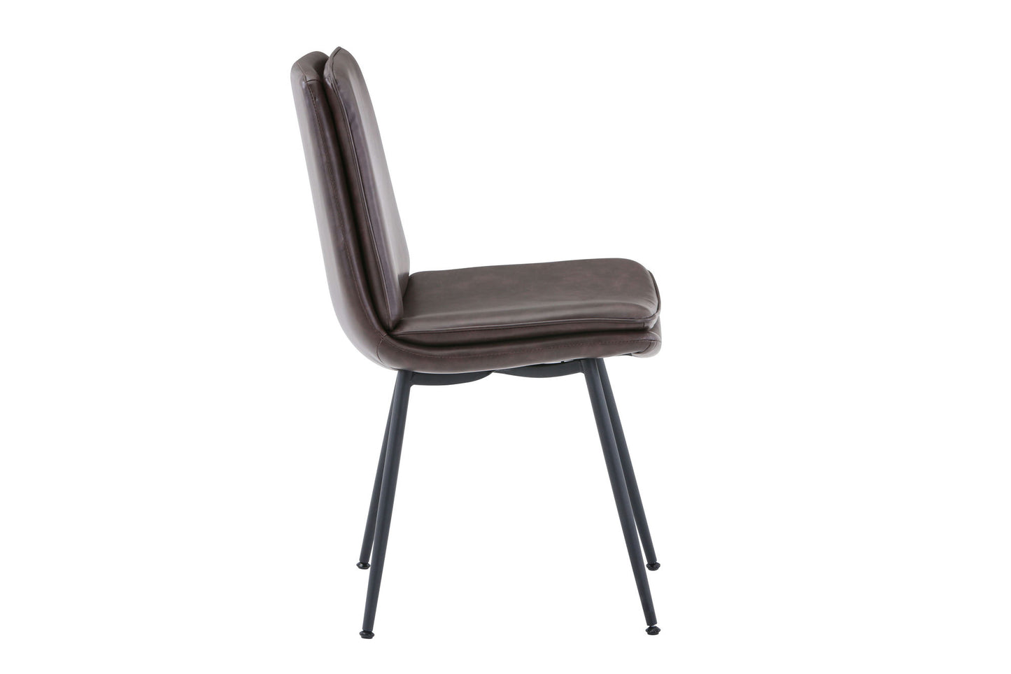 Draper Mid-Century Modern Upholstered Faux Leather Dining Chair (Set of 4)