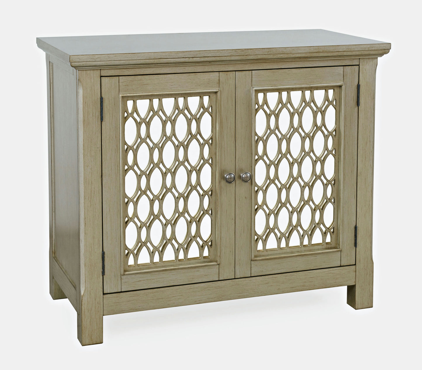 Isabella 38" Luxury Mirrored Accent Storage Cabinet - Champagne