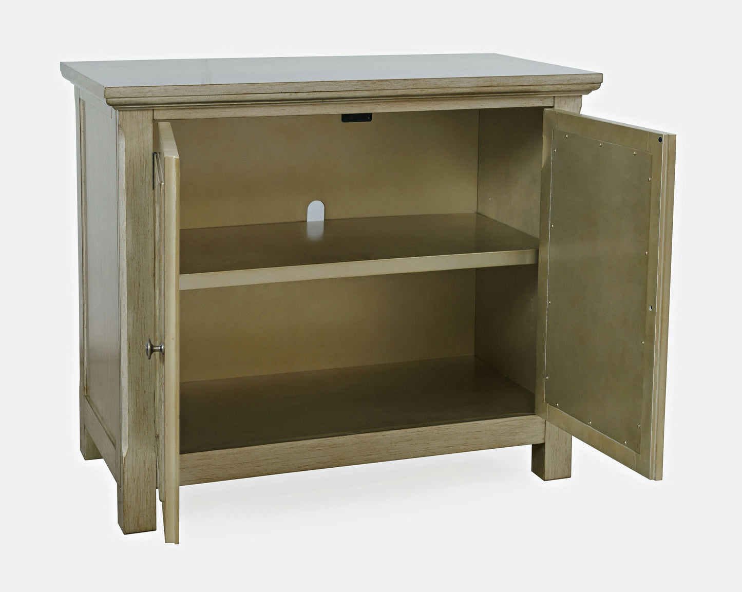 Isabella 38" Luxury Mirrored Accent Storage Cabinet - Champagne