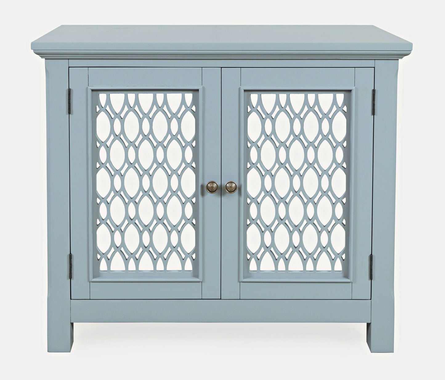 Isabella 38" Luxury Mirrored Accent Storage Cabinet - Blue