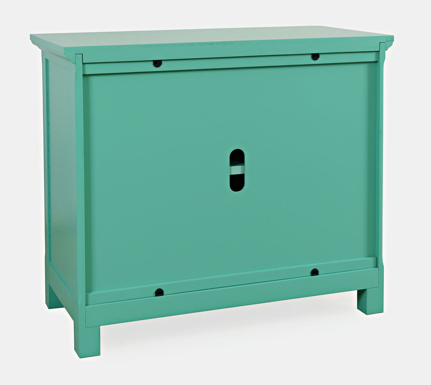 Isabella 38" Luxury Mirrored Accent Storage Cabinet - Aqua