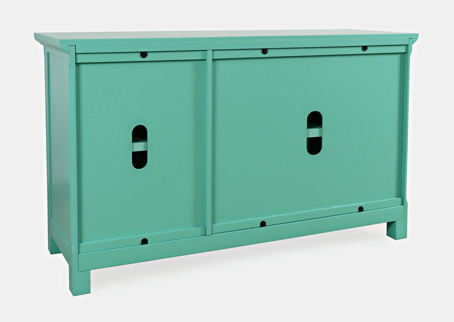Isabella 54" Luxury Mirrored Accent Storage Cabinet - Aqua