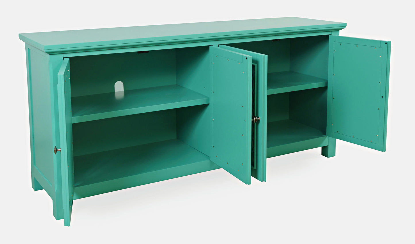 Isabella 69" Luxury Mirrored Sideboard Storage Cabinet - Aqua
