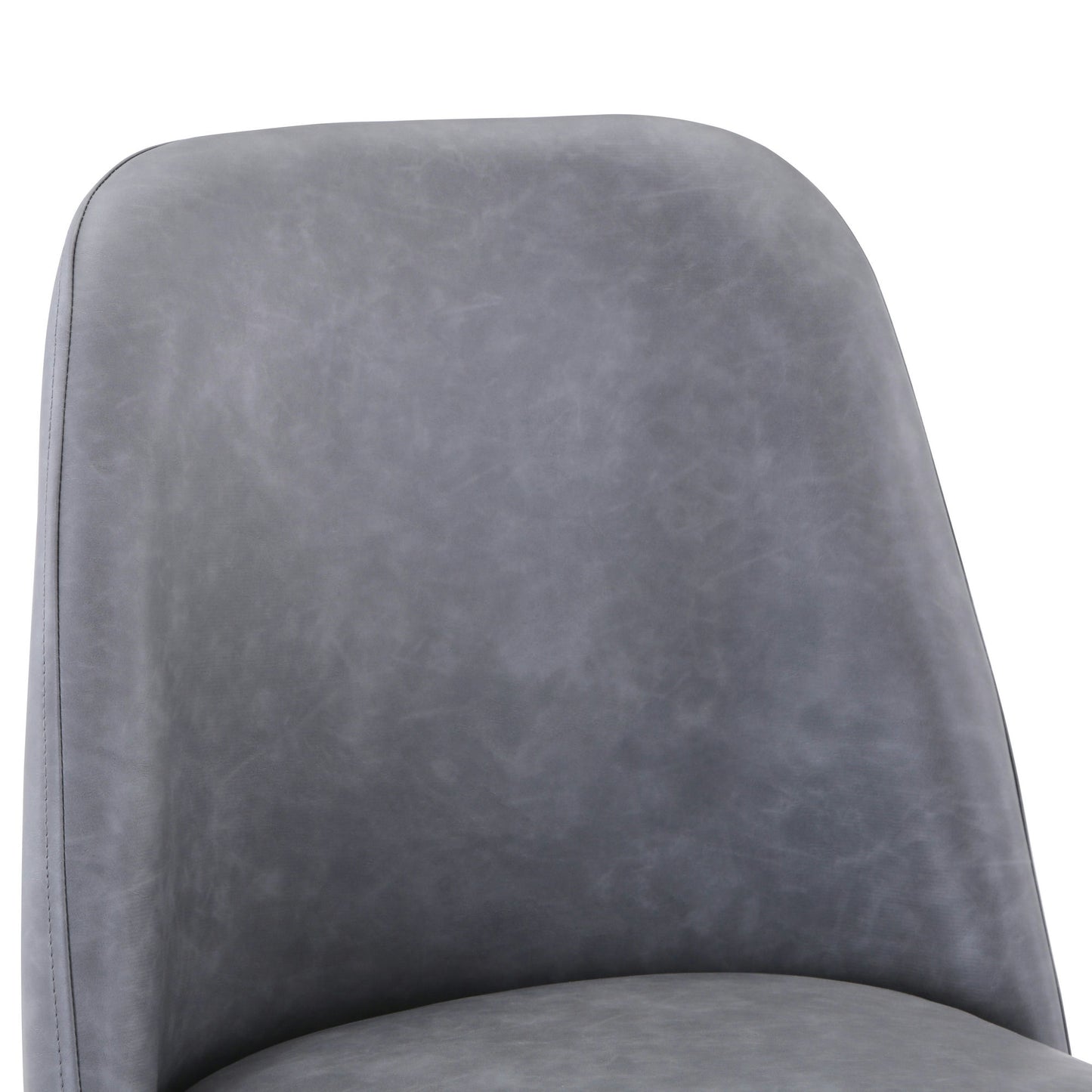 Maddox Faux Leather Upholstered Counter Height Barstool (Set of 2) - Grey