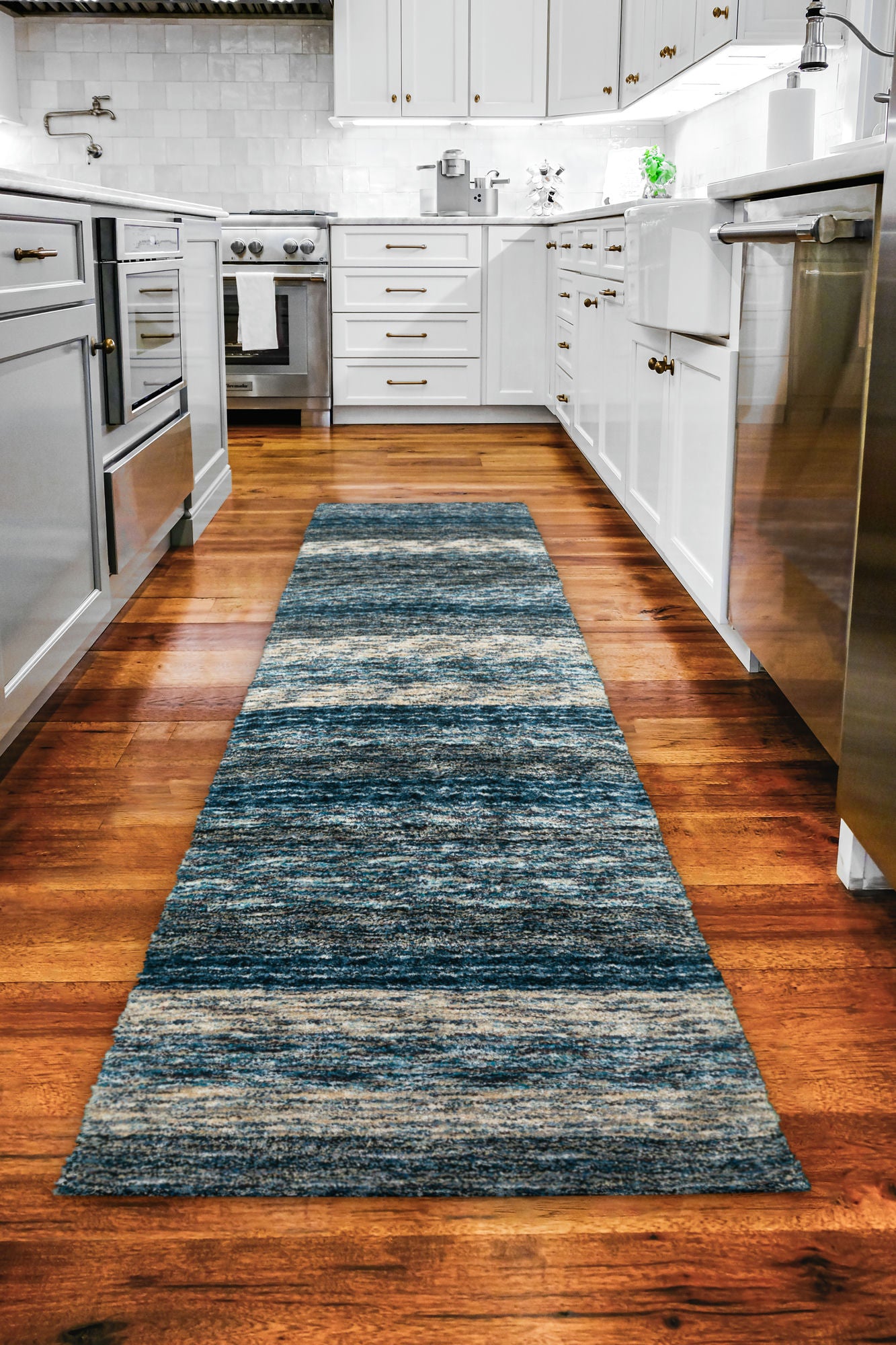 Joplin JP1 Indigo 2'3" x 7'6" Runner Rug